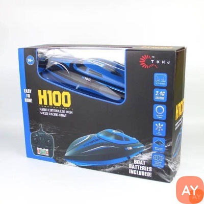 H100跨境遥控船 极速赛艇高速水冷 遥控快艇儿童玩具轮船模型